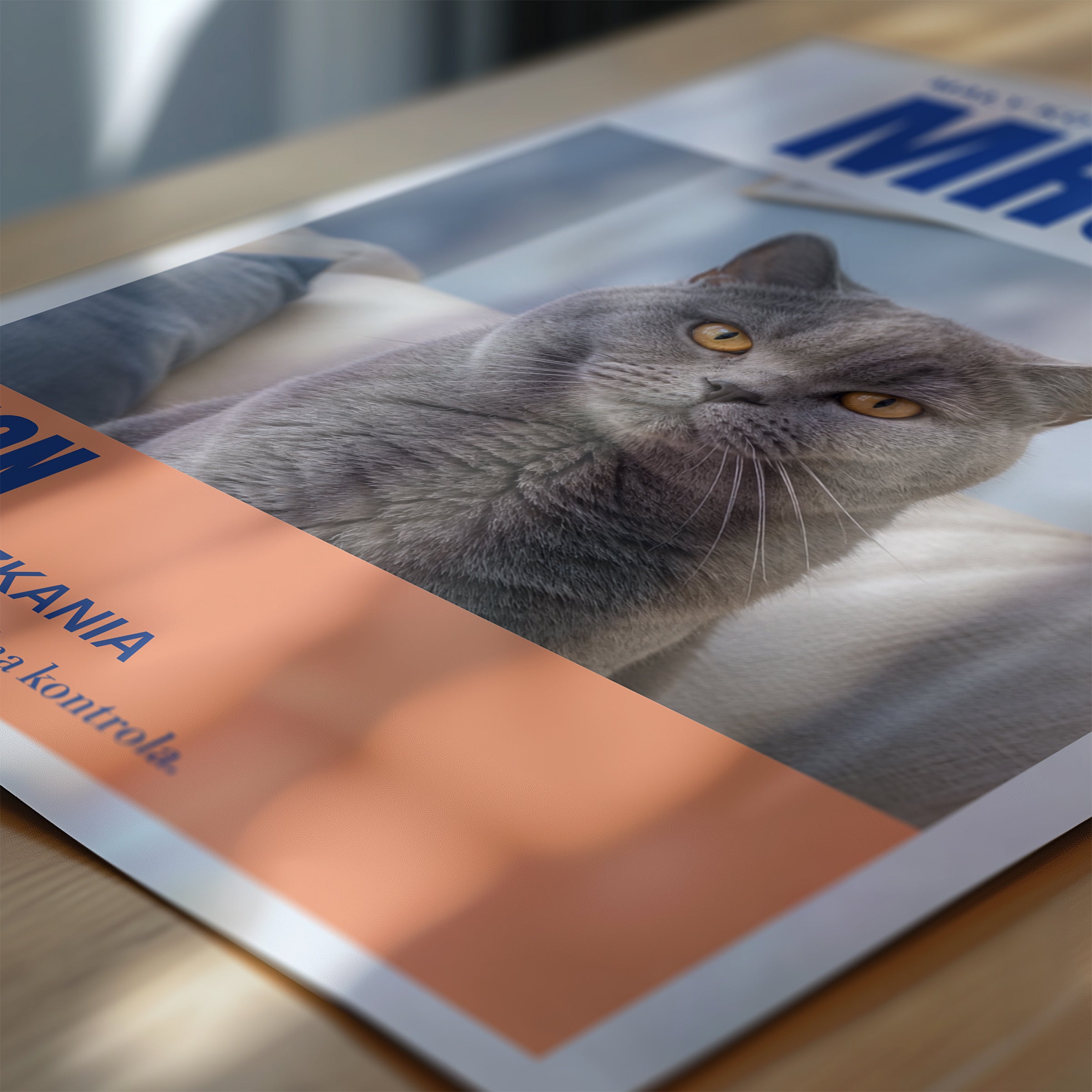Personalizowany plakat MRUCZ w zbliżeniu pokazującym nadruk i typografię, z własnym zdjęciem i tekstem | C-PL-PET-6-2130-NF