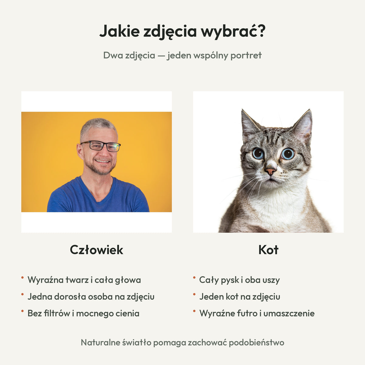 Dżentelmeńska Umowa — plakat z kotem — jakie dwa zdjęcia wybrać