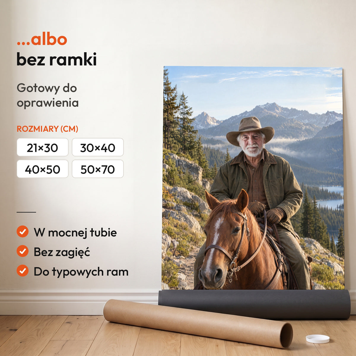Jeździec Górskiego Szlaku — plakat bez ramki C-PL-ROY-27-2130-NF