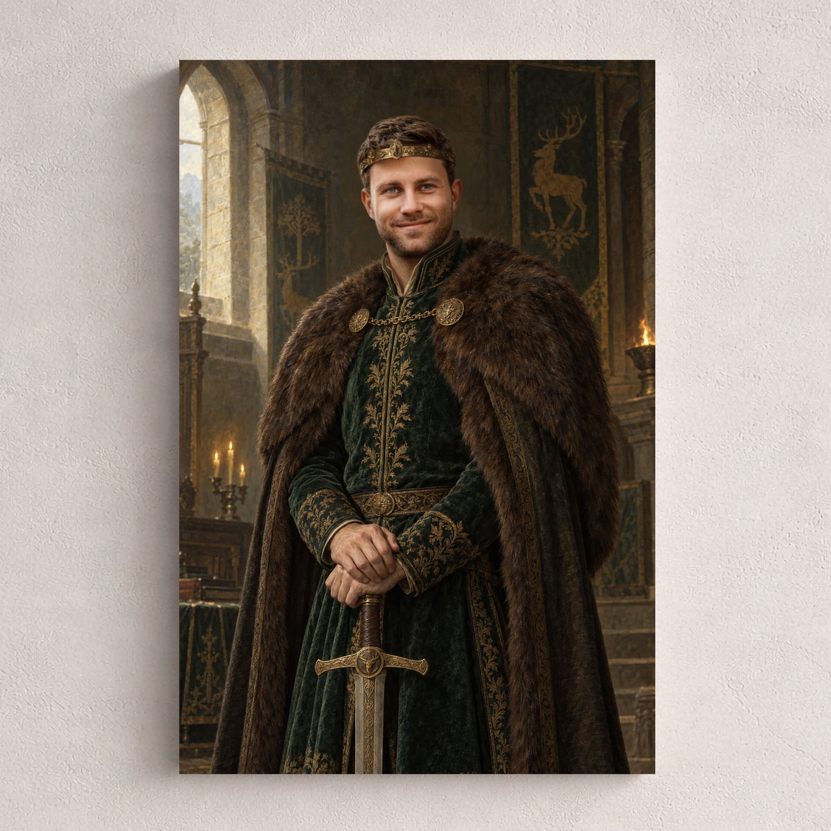 Król Północy — personalizowany obraz na płótnie ze zdjęcia, przykład 20×30 cm