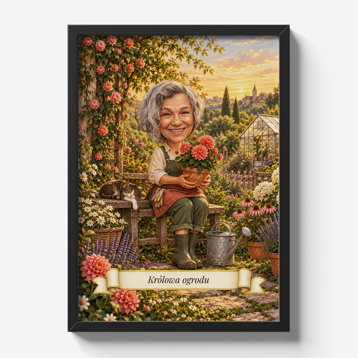 Ogrodniczka — plakat w czarnej ramie
