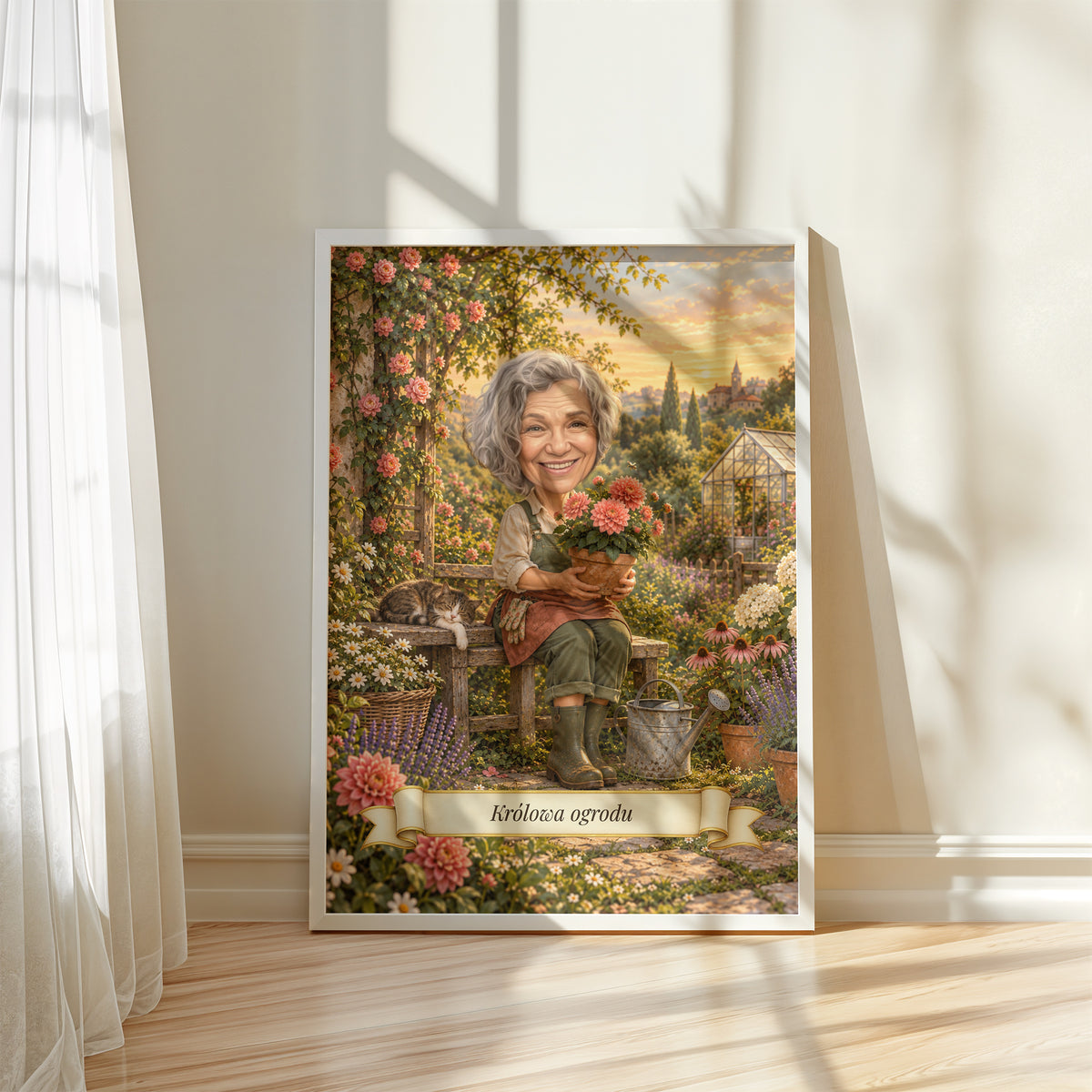 Ogrodniczka — plakat w białej ramie C-PL-KAR-13-2130-NF