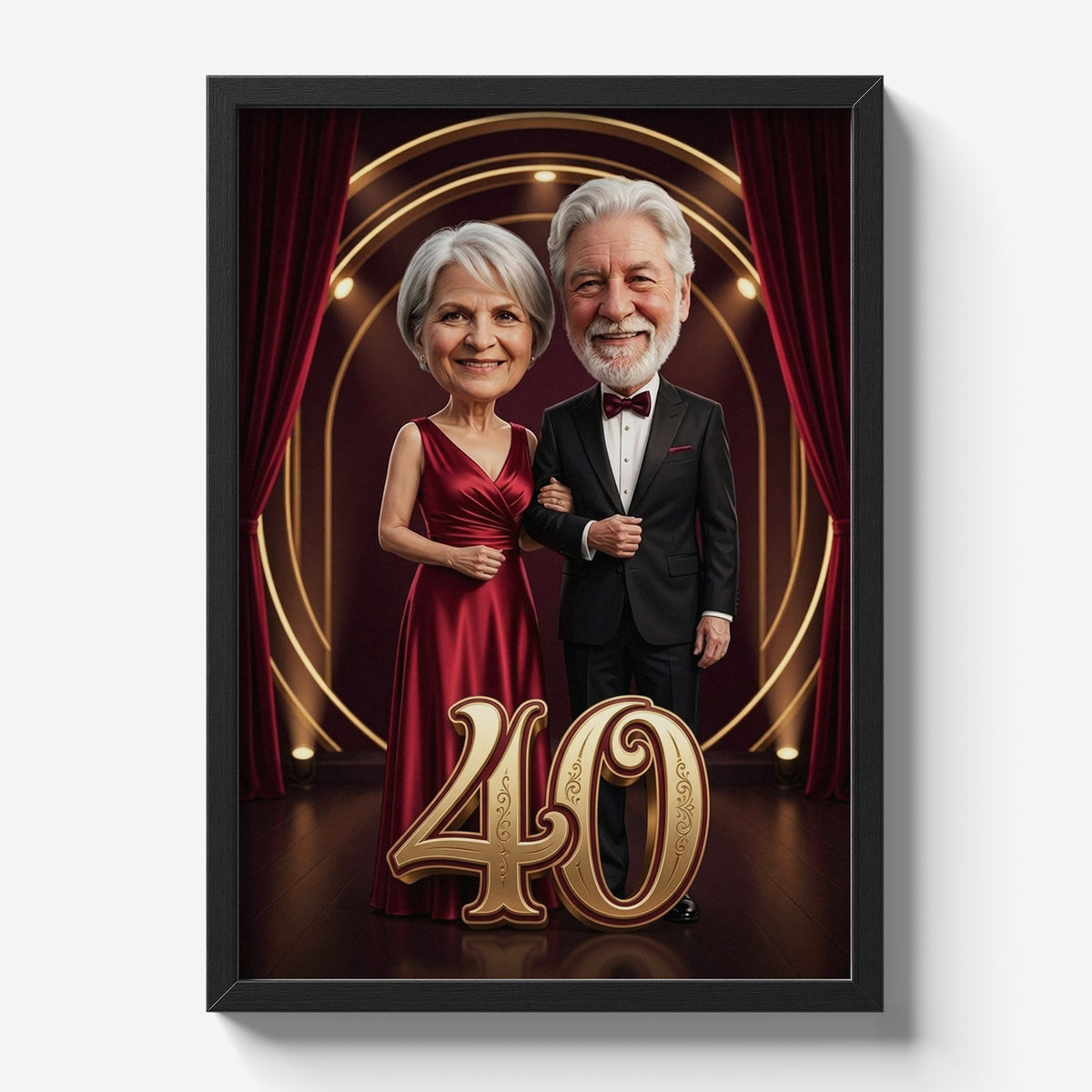 Rubin i Złoto — plakat w czarnej ramie