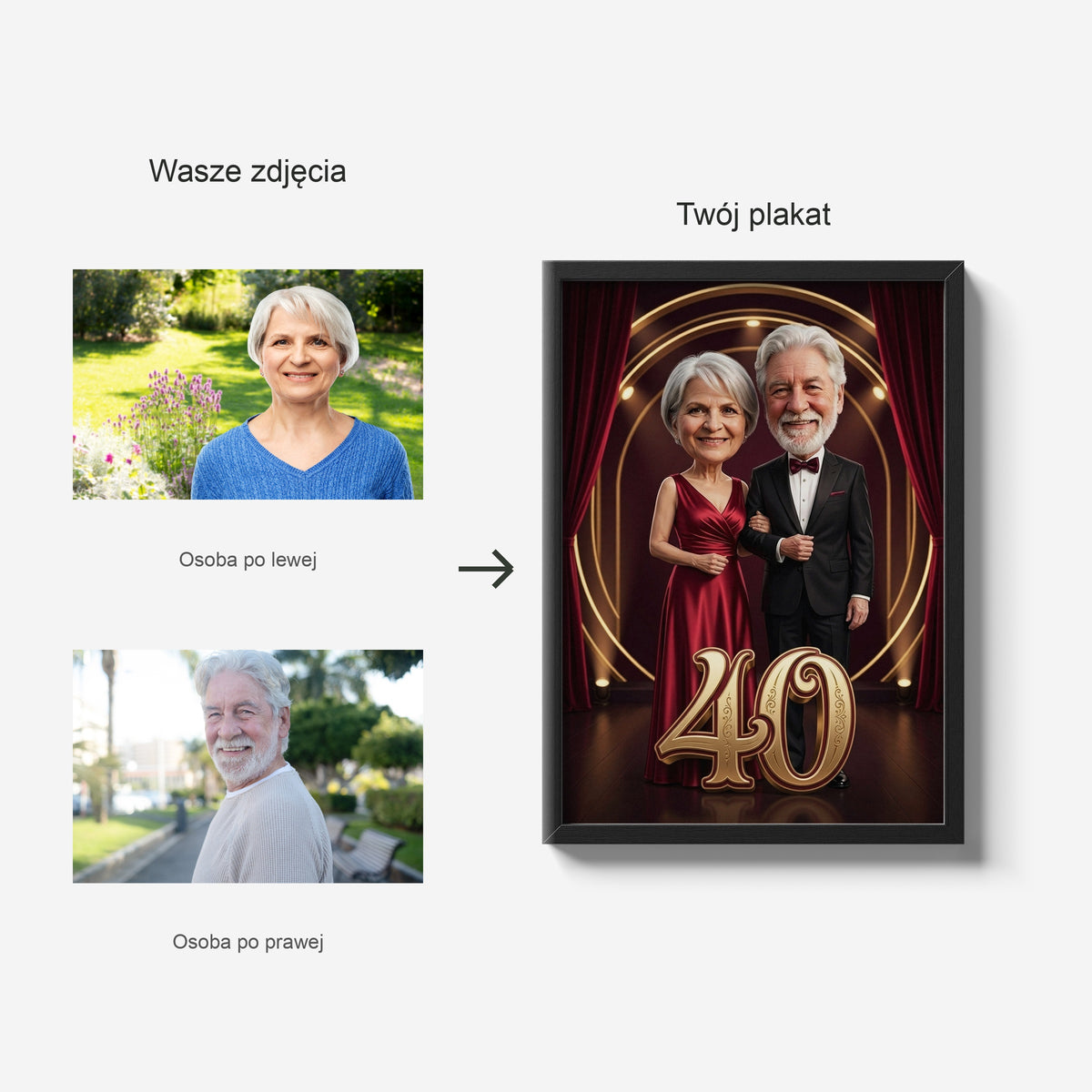 Rubin i Złoto — dwa zdjęcia źródłowe i portret po personalizacji C-PL-KAR-DOUB-10-2130-NF