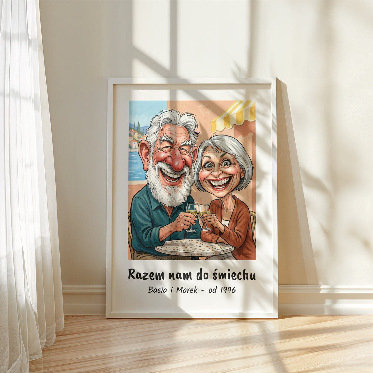 Razem Nam Do Śmiechu — plakat w białej ramie C-PL-KAR-DOUB-04-2130-NF