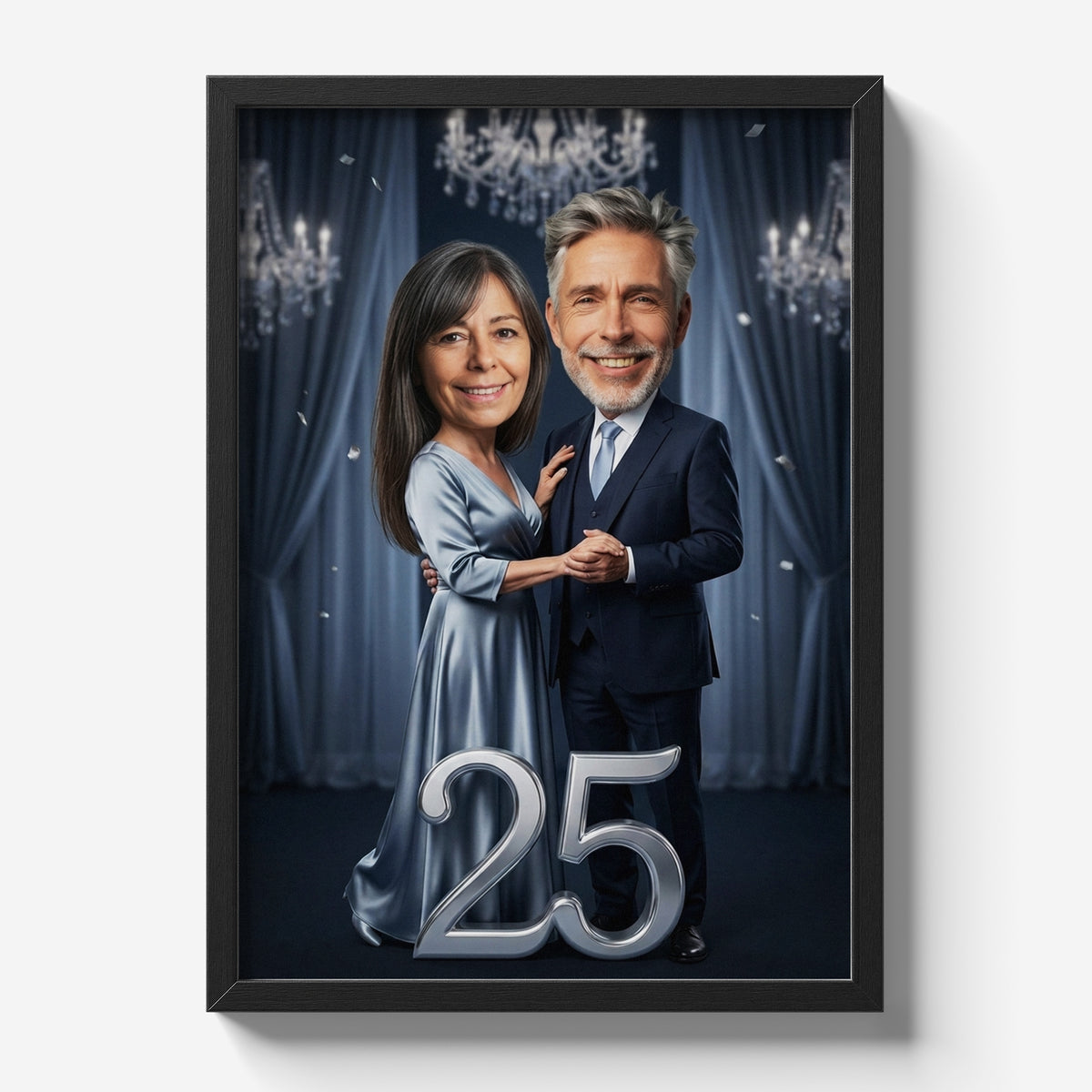 Srebrny Bal — plakat w czarnej ramie