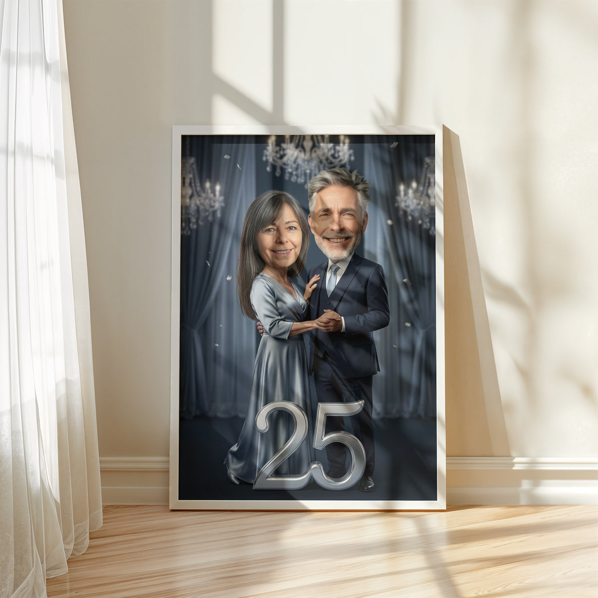 Srebrny Bal — plakat w białej ramie C-PL-KAR-DOUB-06-2130-NF