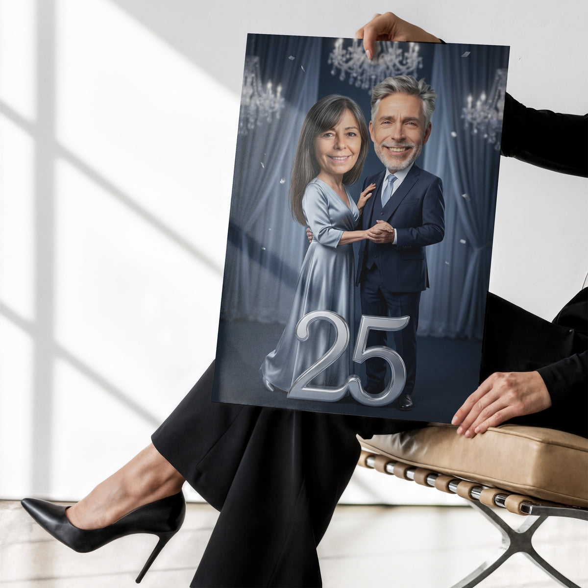 Srebrny Bal — plakat w dłoniach C-PL-KAR-DOUB-06-2130-NF