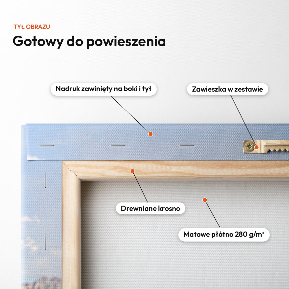 Szeryf Pogranicza — tył obrazu z zawinięciem nadruku C-CV-ROY-25-2030
