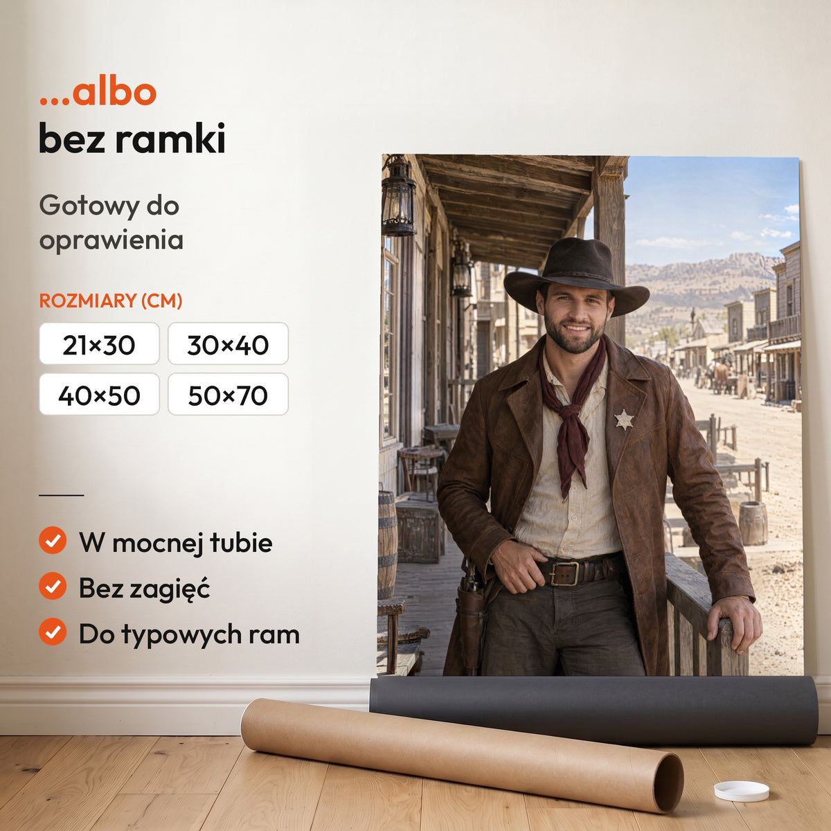 Szeryf Pogranicza — plakat bez ramki C-PL-ROY-25-2130-NF
