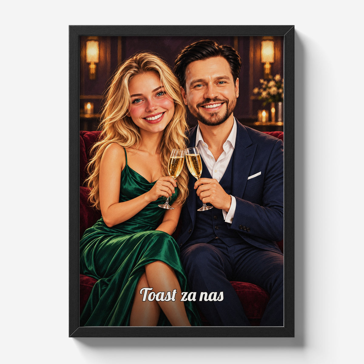 Toast Za Nas — plakat w czarnej ramie