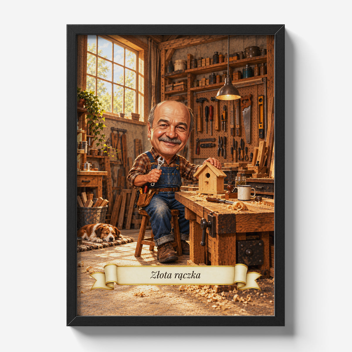 Złota Rączka — plakat w czarnej ramie